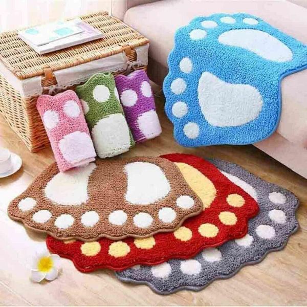 

carpets 40*60cm big feet bath toilet mat bathroom rugsarea rugs carpet doormat floor absorbent mats foot pad rug