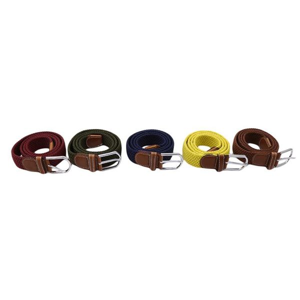

belts mens casual stretch woven belt women's child elastic for jeans knitted men modeling cinturon, Black;brown