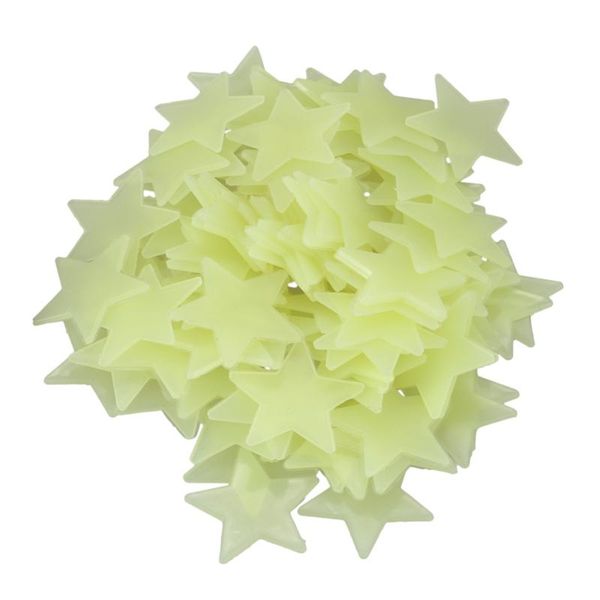 

wall stickers 100pcs color glow in the dark stars luminous fluorescent decal