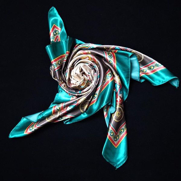 

scarves carriage pattern scarf spring and summer silk women korea professional small square printed, Blue;gray