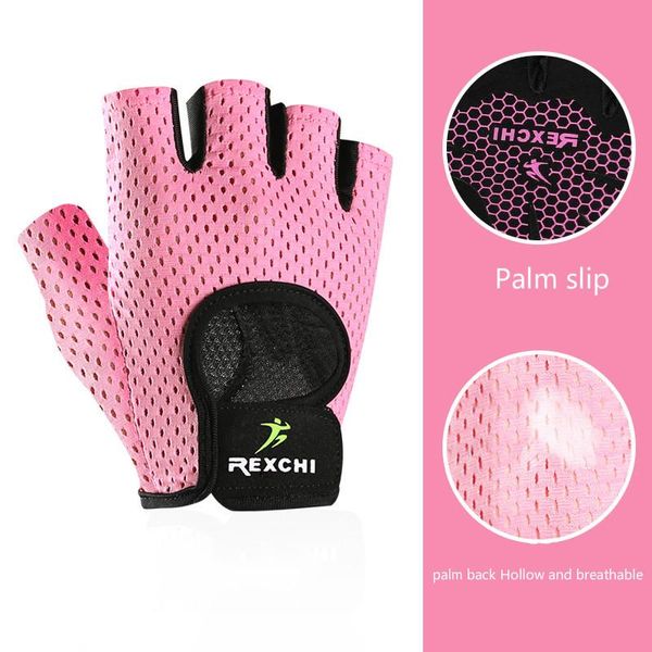 

cycling gloves one pair half-finger anti slip outdoor sport sun protection mesh fabric bicycle accessories, Black