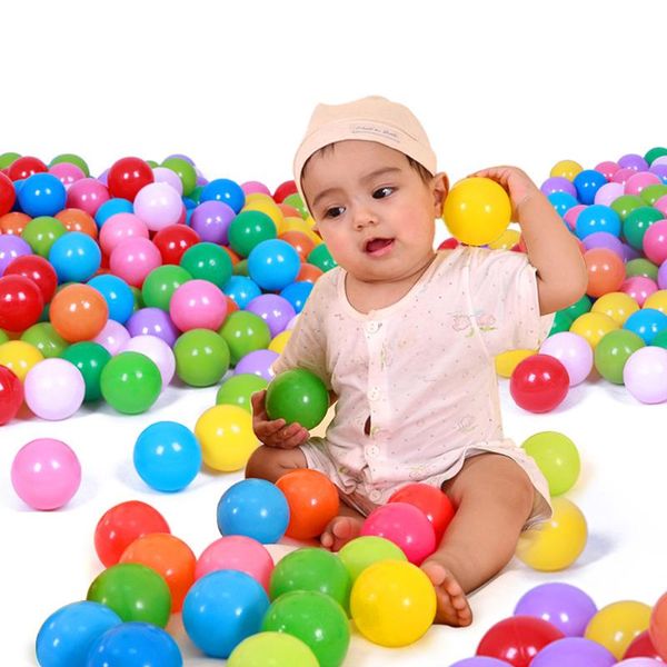 

100pcs Colorful Plastic Ball Funny Toys Soft Ocean Balls for Pool Baby Swim Pit Outdoor Stress Ball Toys