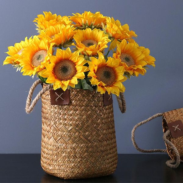 

decorative flowers & wreaths 45cm artificial silk flower sunflower bouquet daisy home garden wedding table diy simulation accessorie plant