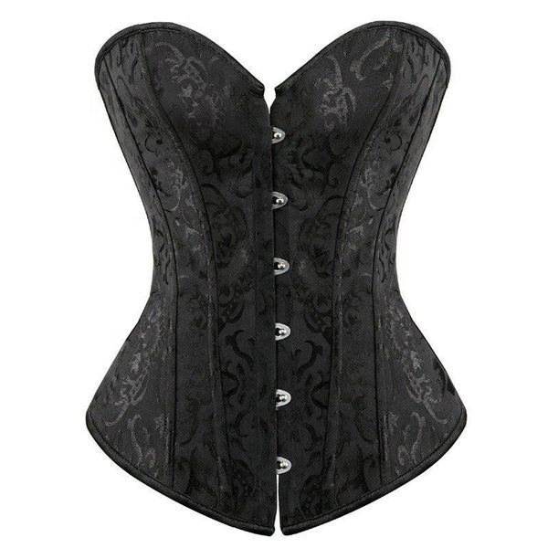 

bustiers & corsets caudatus vintage and plus size flower print bridal bustier corset push up victorian corselet overbust burlesque, Black;white