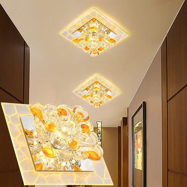Plafoniere LAIMAIK Crystal LED Light 3W 5W AC90-260V Corridoio Corridoio Corridoio Corridoio Corridoio Moderno
