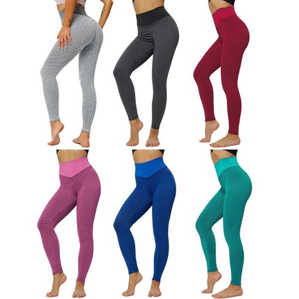 

high waist beauty buttocks honeycomb hip lift fitness yoga strong compression pants comfortable and soft outfit