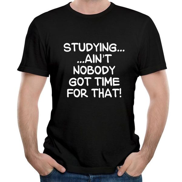 

ain't nobody got time for that printing casual tee-shirt party t-shirt anime pattern classic tee-shirts men's t-shirts, White;black