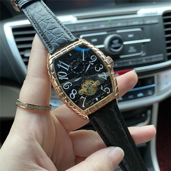 

small three needle mechanical leather mens watches fashion 6 color men dress designer watch wholesale men's gifts wristwatch, Slivery;brown