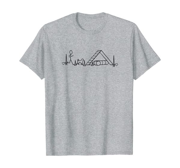 

poodle guy agility heartbeat t-shirt, White;black