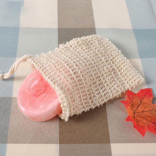 

storage bags 30pcs hanging bundle soap bag ramie foaming net bubble rich bath assistant cotton sisal for bathroom