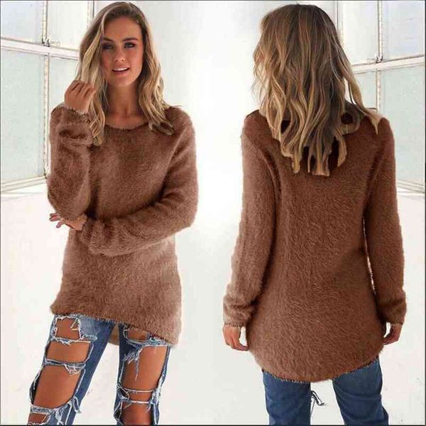 

women autumn winter solid jumpers womens sweaters long sleeve pullovers casual knitted loose clothing, White;black
