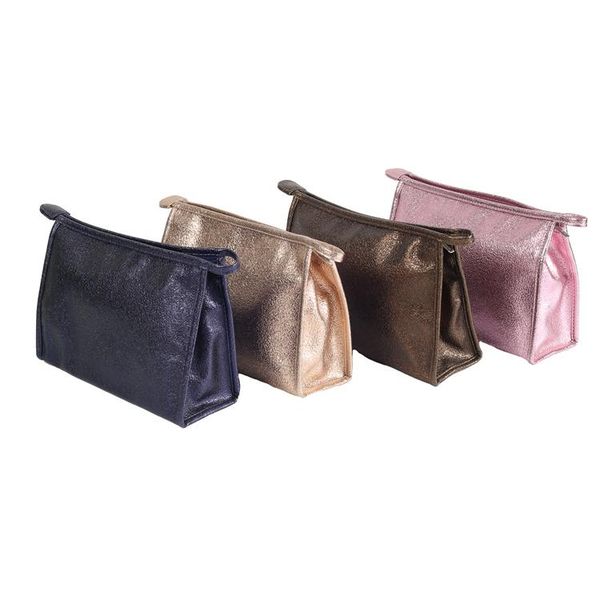 

glitter cosmetic bag large capacility two zippered handbag functional bags & cases