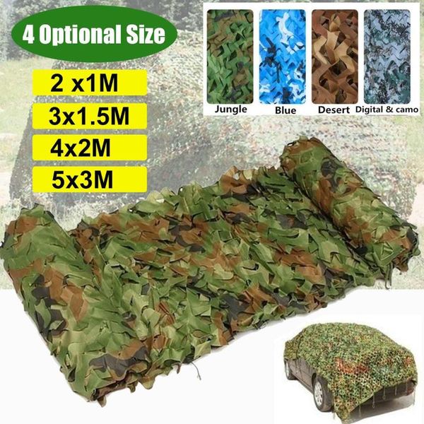 

5x3m 4x2m hunting camouflage nets woodland army training camo netting car covers tent shade camping sun shelter tents and shelters