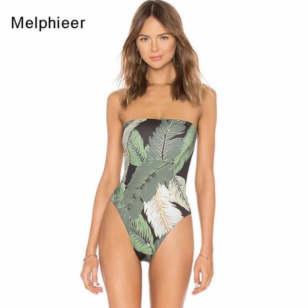 

womens swimsuit 2021 green leaf print swimwear women beachwear swimming suit for women bikini one piece monokini xlby air, White;black