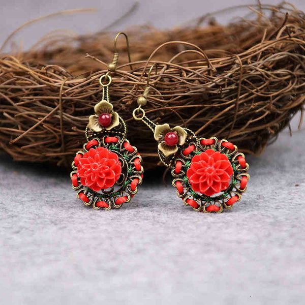 

charms earrings national style fashion chinese temperament, Golden