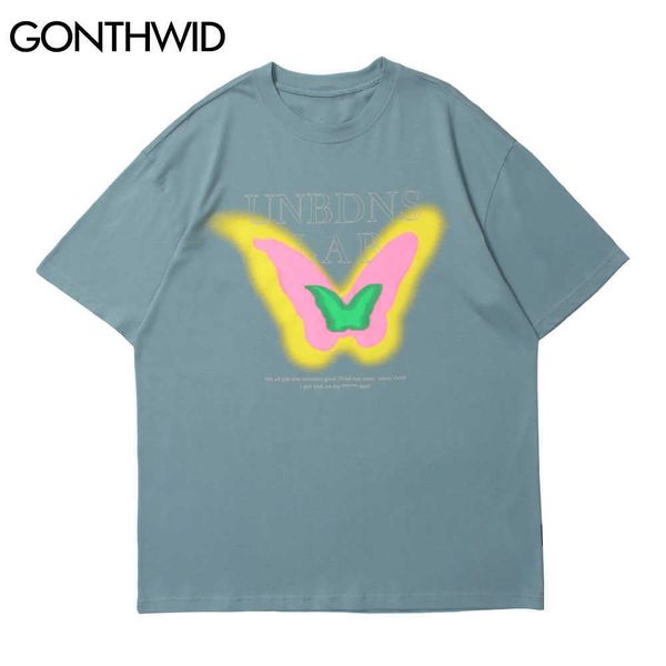 

gonthwid tees men streetwear hip hop gothic graffiti color harajuku cotton casual short sleeve t-shirt male 210629, White;black