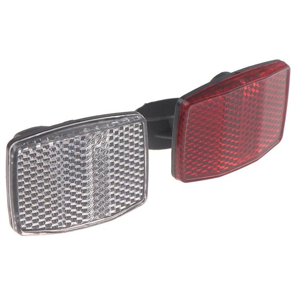 

bike lights 1pcs bicycle reflector reflective front rear warning light handlebar safety lens road white/red