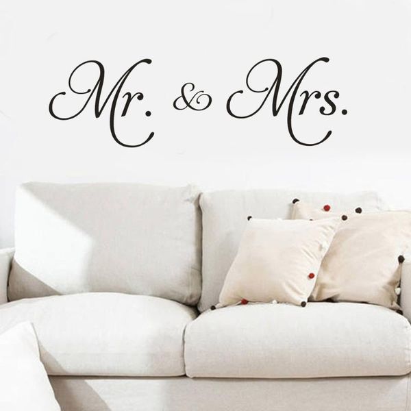 

mr mrs removable art mural home room decor wall stickers decorative children bedroom nursery decal
