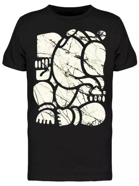 

ganesha in natural marble tee men's -image by shutterstock, White;black