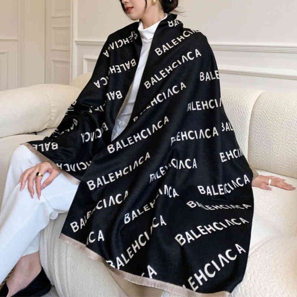 

fine autumn and winter signature jacquard cashmere lengthened scarf women's warm air conditioning shawl thickened bib, Blue;gray