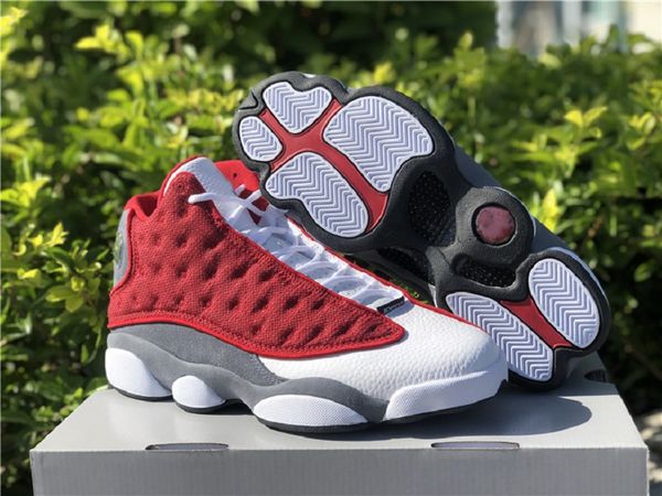 

red flint real carbon fiber basketball shoes 414571-040 13s hyper royal 3m reflective outdoor sports sneakers with box size 40~47.5