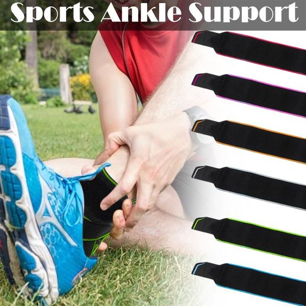 

ankle support sports brace polyester latex compression braces elastic breathable fixed protection supplies, Blue;black
