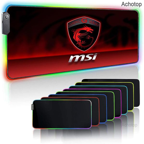 

mouse pads & wrist rests msi rgb gaming pad red dragon oversized thickened non-slip tapis souris xxl keyboard desk game mousepad