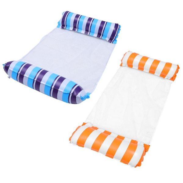 

2pcs portable floating mesh beds inflatable mat swimming bed pad life vest & buoy