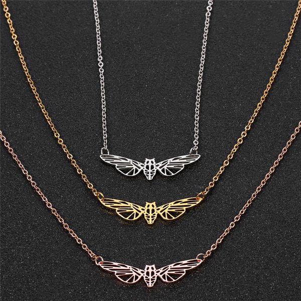 

pendant necklaces korean fashion gold rose butterfly for women female shiny crystal chokers necklace wedding valentine gift, Silver