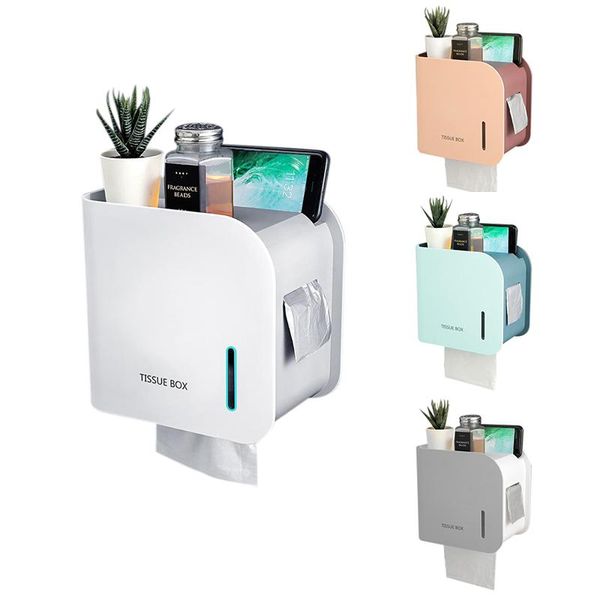 

toilet paper holders waterproof holder home storage rack bathroom foldable hanger tissue box shelf wall mounted