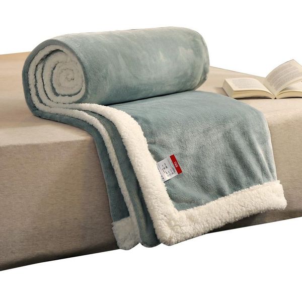 

blankets lamb wool blanket winter thicken soft comfortable nap student dormitory couverture polaire home decoration di50tz