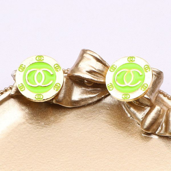 

style colorful fragrance earrings, feminine temperament, simple earrings, oil dripping, gorgeous and exquisite accessories black friday, Golden