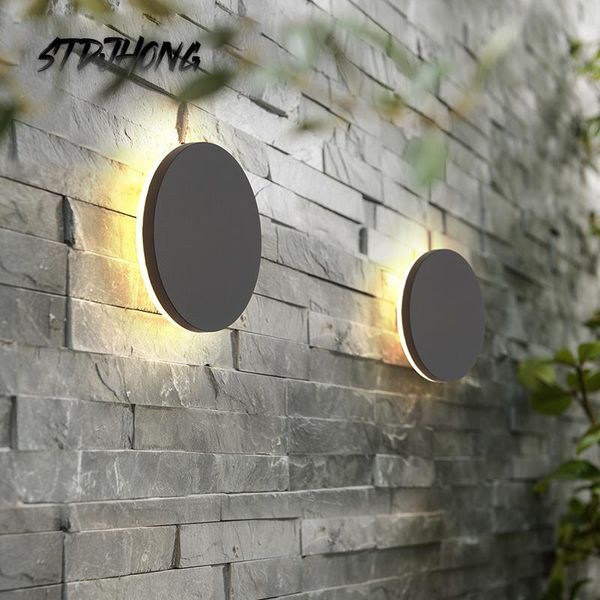 

waterproof ip65 led wall lamp outdoor garden decorative light porch corridor lighting bathroom fixture ac90-260v lamps