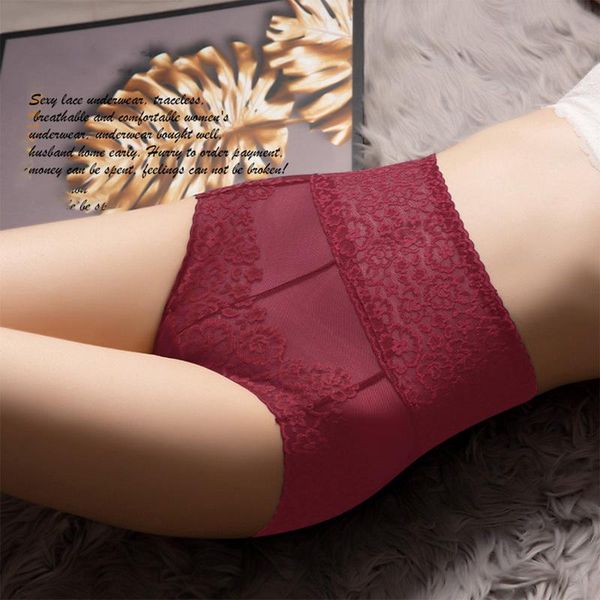 

women's panties women high waist lift buttock seamless lace body shaper underwear slimming pants shaping shorts tummy control knickers, Black;pink