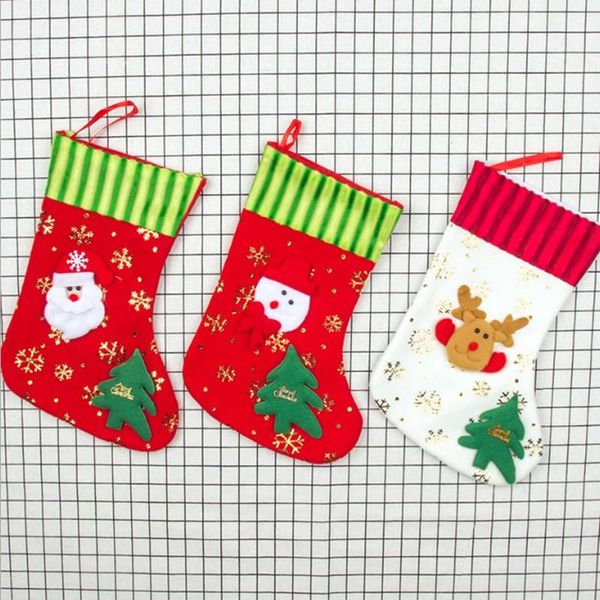 

christmas decorations stocking gift bag striped mouth gilt ornament tree