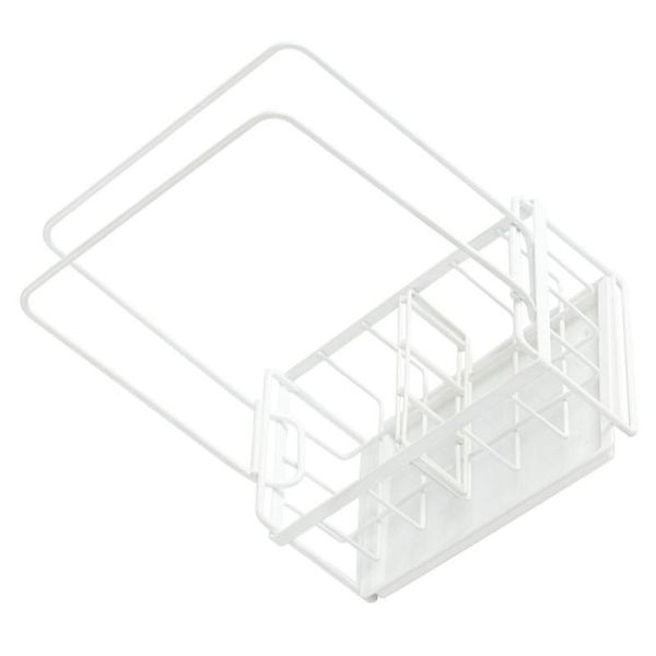 

hooks & rails 1pc kitchen sponge rag storage holder dishcloth draining rack (white)