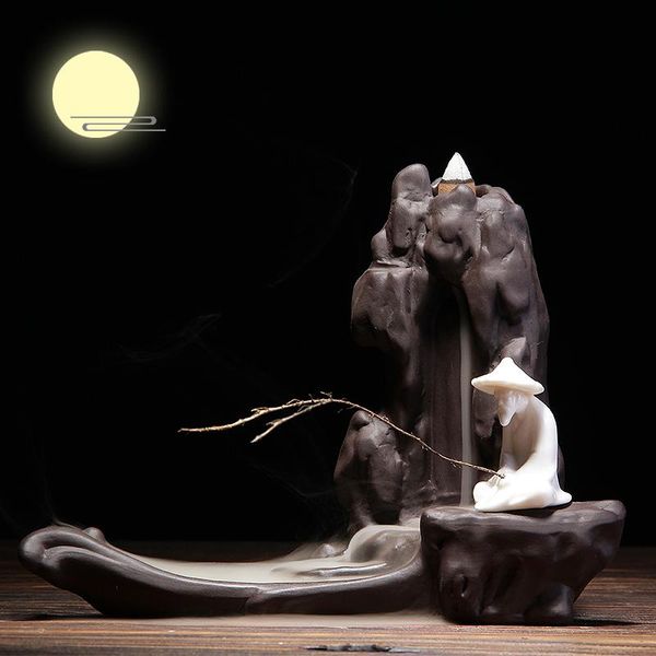 

fragrance lamps burner incense sandalwood gothic decor home studio backflow holder wood