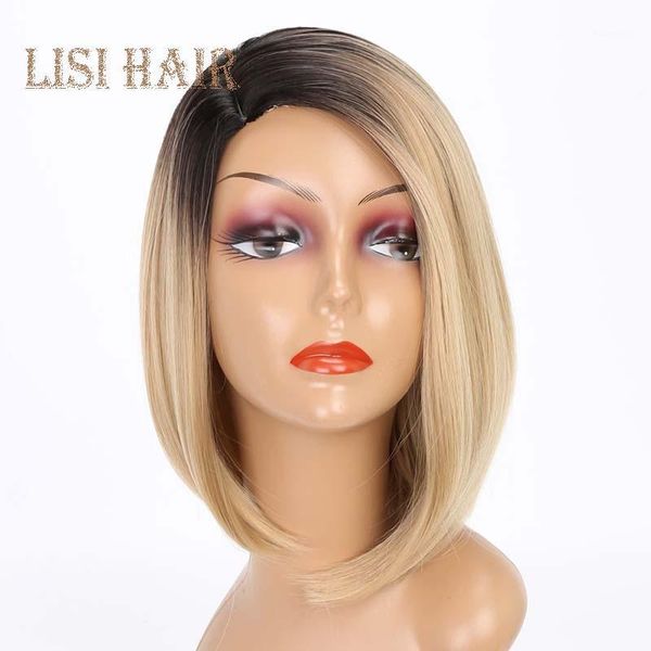 

hair synthetic wig bob for black woman/ white woman short ombre blonde heat resistant mix color 10inch1