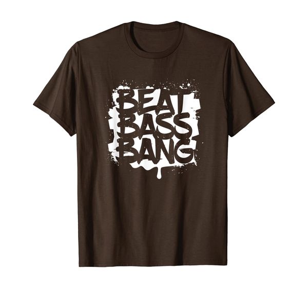 

beat bass bang - dubstep edm dj psychedelic music gift t-shirt, White;black