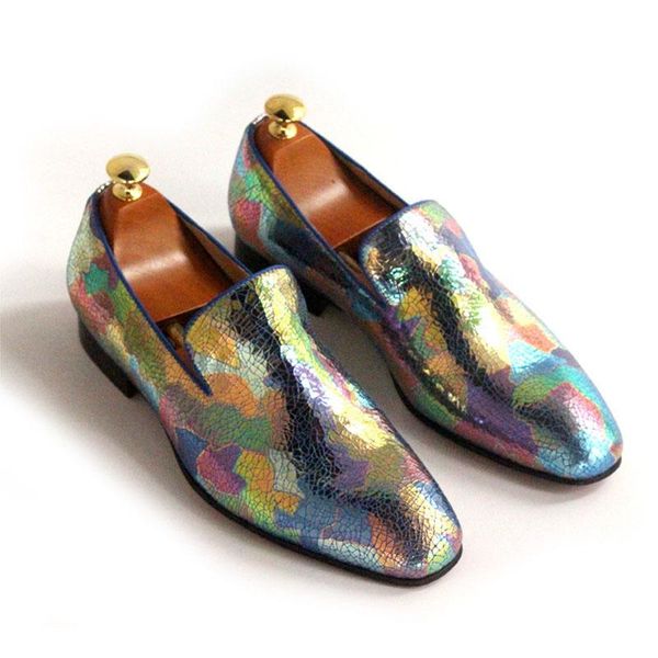 

dress shoes for italian european men cow leather footwear gents camouflage printing mens formal luxury design man shoe, Black