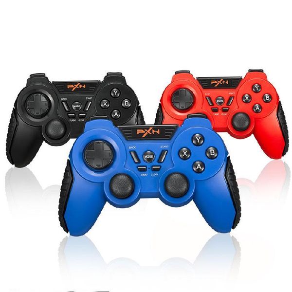 

pxn-8663 wired bluetooth gamepad controller for pubg mobile game android pc tv vibration turbo games controllers & joysticks