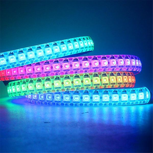

strips 1m ws2812b pixel led light individually addressable 144leds string black white pcb ip30 65 67 5v sk6812 rgb digital band