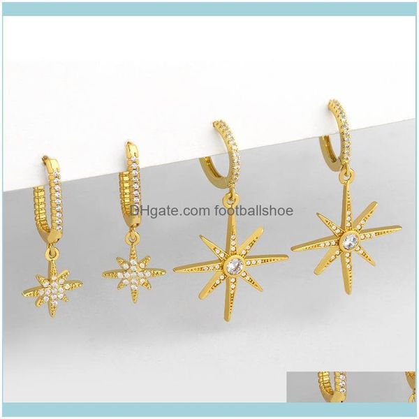 

charm jewelrydesigners mi character rixing temperament diamond eight star long earrings women eru34 drop delivery 2021 bjydr, Golden