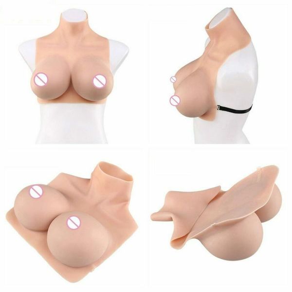 

women's shapers silicone fake breast form realistic soft boob bionic skin crossdresser transgender queen transvestite mastectomy, Black;white