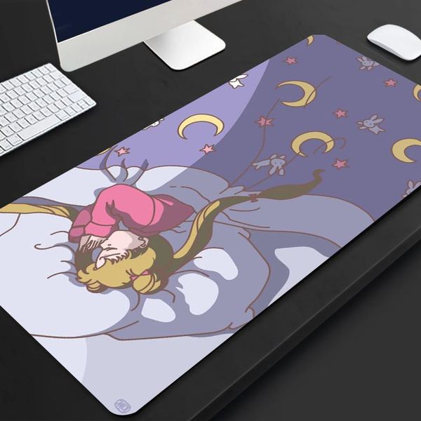 

mouse pads & wrist rests anime kawaii pink pad large rubber gaming mat speed xl mousepad keyboard locking edge otaku computer desk pad.