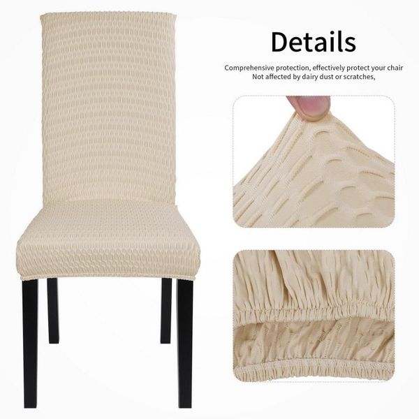 

chair covers spandex cover dining slipcover protector case elastic jacquard anti-dirty stretch for kitchen seat el banquet