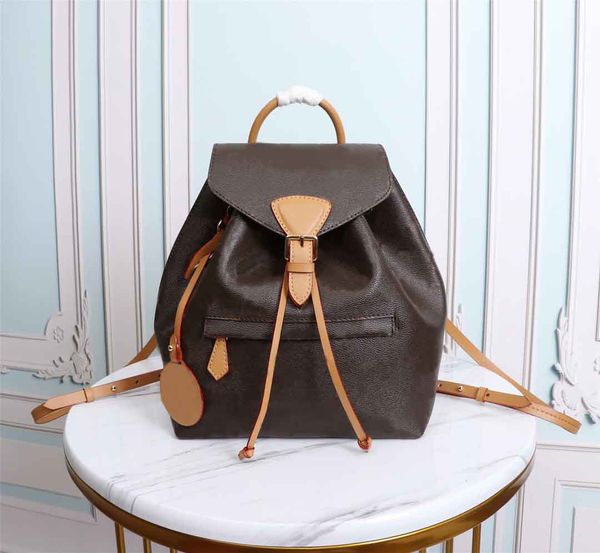 

backpack school bags shoulder bags removable shoulder strap cowhide genuine leather fashion letter pattern string black 45410 27.5x33x14cm