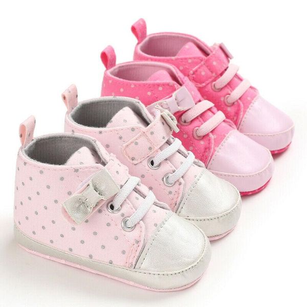 

first walkers fashion baby boys girls shoes polka dot print sneakers soft sole crib kids born infant