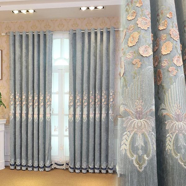 

high-grade atmosphere relief hollowed embroidery curtains for living dining room bedroom. curtain & drapes