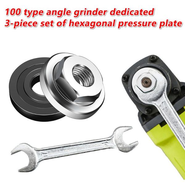 

hand tools angle grinder locking nut m14 thread quick change 100 type lock inner outer flange with wrench dropship